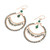 Gold-plated quartz and malachite chandelier earrings, 'Green Spark' - 18k Gold-Plated Quartz and Malachite Chandelier Earrings