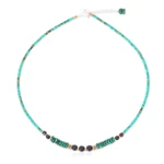 Multi-gemstone beaded choker necklace, 'Sublime Paradise' - Green Multi-Gemstone Choker Beaded Necklace from Thailand