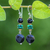 Multi-gemstone beaded dangle earrings, 'Desired Heaven' - Multi-Gemstone Beaded Dangle Earrings in Green and Black