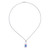 Glass beaded pendant necklace, 'Enchanting Amulets' - Spring-Themed Necklace with Purple Handblown Glass Pendants