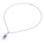 Glass beaded pendant necklace, 'Enchanting Amulets' - Spring-Themed Necklace with Purple Handblown Glass Pendants