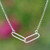 Sterling silver pendant necklace, 'Linked Look' - Paper Clip-Themed Modern Sterling Silver Pendant Necklace (image 2) thumbail