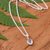 Rainbow moonstone pendant necklace, 'Pure Inspiration' - Natural Rainbow Moonstone Sterling Silver Pendant Necklace