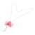 Gold-accented natural flower lariat necklace, 'Primaveral Fantasy' - Handmade 22k Gold-Accented Lariat Necklace with Pink Orchid