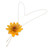Gold-accented natural flower lariat necklace, 'Harmonious Yellow' - Fair Trade 22k Gold-Accented Yellow Lotus Lariat Necklace