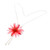 Gold-accented natural flower lariat necklace, 'Chic Red Water Lily' - Adjustable 22k Gold-Accented Red Water Lily Lariat Necklace