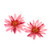 Natural flower dangle earrings, 'Chic Red Water Lily' - Red Water Lily Dangle Earrings with 22k Gold-Plated Hooks