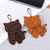 Leather keychains, 'Kind Kitties' (pair) - Pair of Leather Cat Keychains in Chocolate and Brown Hues