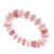 Blown glass and crystal beaded stretch bracelet, 'Sweet Spell' - Blown Glass and Crystal Beaded Stretch Bracelet in Pink Hue