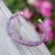 Amethyst beaded cuff bracelet, 'Life of Wisdom' - Purple Amethyst Beaded Cuff Bracelet Handmade in Thailand (image 2) thumbail
