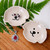 Ceramic catchalls, 'Poodle Charm' (pair) - 2 Poodle Puppy-Themed Hand-Painted Glazed Ceramic Catchalls