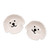 Ceramic catchalls, 'Poodle Charm' (pair) - 2 Poodle Puppy-Themed Hand-Painted Glazed Ceramic Catchalls