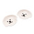 Ceramic catchalls, 'Poodle Charm' (pair) - 2 Poodle Puppy-Themed Hand-Painted Glazed Ceramic Catchalls