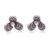 Sterling silver stud earrings, 'Trendy Trillium' - Trillium Flower-Shaped Sterling Silver Stud Earrings