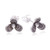 Sterling silver stud earrings, 'Trendy Trillium' - Trillium Flower-Shaped Sterling Silver Stud Earrings