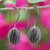 Silver drop earrings, 'Precious Flower Bud' - Darkened Modern Textured Silver Floral Bud Drop Earrings (image 2) thumbail