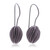 Silver drop earrings, 'Precious Flower Bud' - Darkened Modern Textured Silver Floral Bud Drop Earrings thumbail