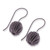 Silver drop earrings, 'Precious Flower Bud' - Darkened Modern Textured Silver Floral Bud Drop Earrings (image 2b) thumbail