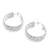 Sterling silver half-hoop earrings, 'Woven Beauty' - Woven-Textured Silver Half-Hoop Earrings from Thailand