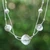 Silver station beaded strand necklace, 'Worlds of Light' - Artisan-Made Hammered Silver Two-Strand Station Necklace
