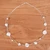 Silver station beaded strand necklace, 'Worlds of Light' - Artisan-Made Hammered Silver Two-Strand Station Necklace