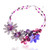 Multi-gemstone beaded statement necklace, 'Exotic Garden' - Floral-Themed Multi-Gemstone Beaded Statement Necklace