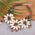 Multi-gemstone beaded statement necklace, 'Tropical Blooms' - Multi-Gemstone Statement Necklace with Tropical Flower Theme