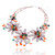 Multi-gemstone beaded statement necklace, 'Tropical Blooms' - Multi-Gemstone Statement Necklace with Tropical Flower Theme