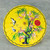 Cotton parasol, 'Peace Cranes in Yellow' - Thai-Made Hand-Painted Crane-Themed Yellow Cotton Parasol