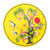 Cotton parasol, 'Peace Cranes in Yellow' - Thai-Made Hand-Painted Crane-Themed Yellow Cotton Parasol