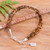 Tiger's eye beaded strand bracelet, 'Three of Courage' - Thai-Made Tiger's Eye Quartz Beaded Three-Strand Bracelet (image 2b) thumbail