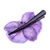 Natural orchid hair clip, 'Purple Whisper' - Bohemian Floral Resin-Coated Natural Purple Orchid Hair Clip