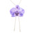 Gold-accented natural orchid long lariat necklace, 'Purple Whisper' - Gold-Accented Resin-Coated Natural Orchid Lariat Necklace