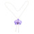 Gold-accented natural orchid long lariat necklace, 'Purple Whisper' - Gold-Accented Resin-Coated Natural Orchid Lariat Necklace