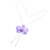 Gold-accented natural orchid long lariat necklace, 'Purple Whisper' - Gold-Accented Resin-Coated Natural Orchid Lariat Necklace