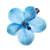 Natural orchid hair clip, 'Blue Whisper' - Glossy Resin-Coated Blue Natural Orchid Metallic Hair Clip
