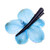 Natural orchid hair clip, 'Blue Whisper' - Glossy Resin-Coated Blue Natural Orchid Metallic Hair Clip