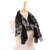 Cotton scarves, 'Shadows of Titanium' (set of 2) - Black and Titanium Grey 2-Piece 100% Cotton Scarves Set