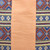 Cotton tote bag, 'Lanna Brown' - Thai-Inspired Brown and Blue Zippered 100% Cotton Tote Bag
