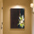 Resin-coated wood and natural fiber wall art, 'Eclipsed Bloom' - Thai Inspirational Nature-Themed Wood and Flower Wall Art