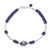 Lapis lazuli beaded bracelet, 'Daisy Crown in Blue' - Sterling and Karen Silver Blue Lapis Lazuli Beaded Bracelet thumbail