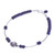 Lapis lazuli beaded bracelet, 'Daisy Crown in Blue' - Sterling and Karen Silver Blue Lapis Lazuli Beaded Bracelet (image 2d) thumbail