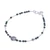 Glass beaded bracelet, 'Petals of Forest' - Floral Green Glass and Silver Beaded Bracelet from Thailand