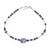 Tiger's eye beaded bracelet, 'Petals of Courage' - Silver and Tiger's Eye Beaded Hill Tribe Pendant Bracelet