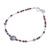 Tiger's eye beaded bracelet, 'Petals of Courage' - Silver and Tiger's Eye Beaded Hill Tribe Pendant Bracelet