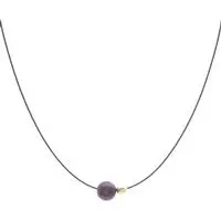 Gold-accented wood pendant necklace, 'Contrasting Spheres' - 18k Gold-Accented Wood Pendant Necklace from Thailand