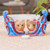 Wood figurines, 'Feline Waves' (set of 2) - Artisan-Made 2-Piece Painted Raintreed Wood Cat Figurine Set