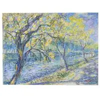 'Flowers of the Old Town' - Signed Nature-Themed Impressionist Oil on Canvas Painting