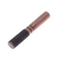 Walnut wood mallet, 'Dual-Tone Striker' - Walnut Wood and Faux Leather Mallet for Singing Bowls