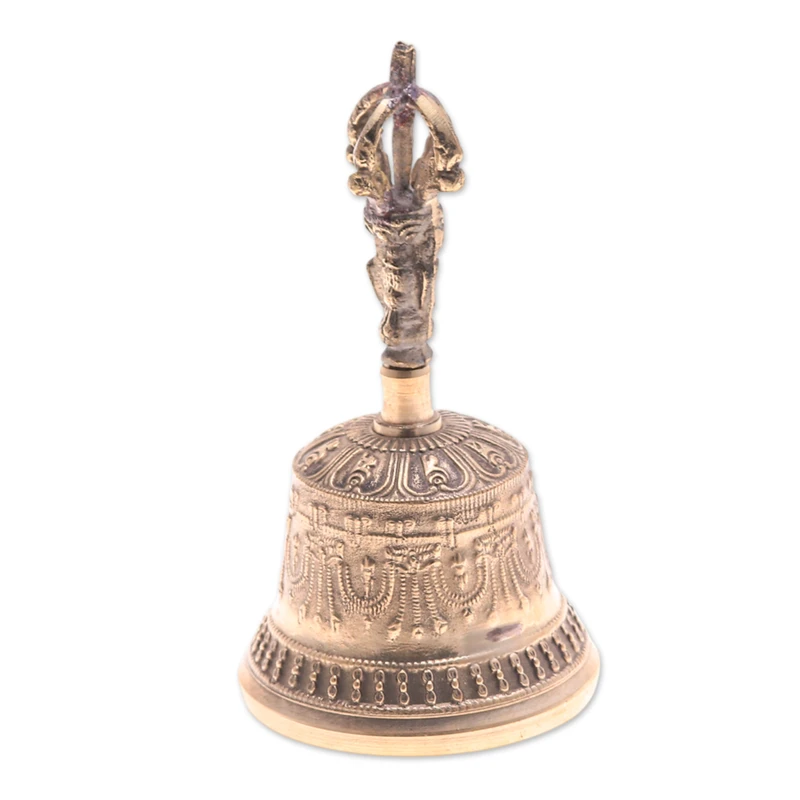 Engraved Tibetan Ghanta Bronze Bell for Meditation Practices ...